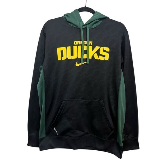 Nike Oregon Ducks Men’s Small Hoodie Football Green & Black Performance Sweater - Picture 2 of 8